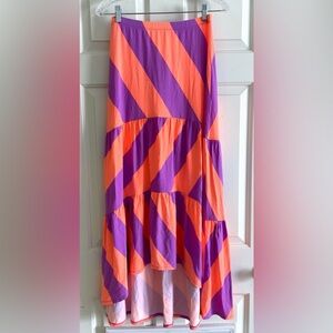 Lilly Pulitzer Orange and Purple Maxi Skirt